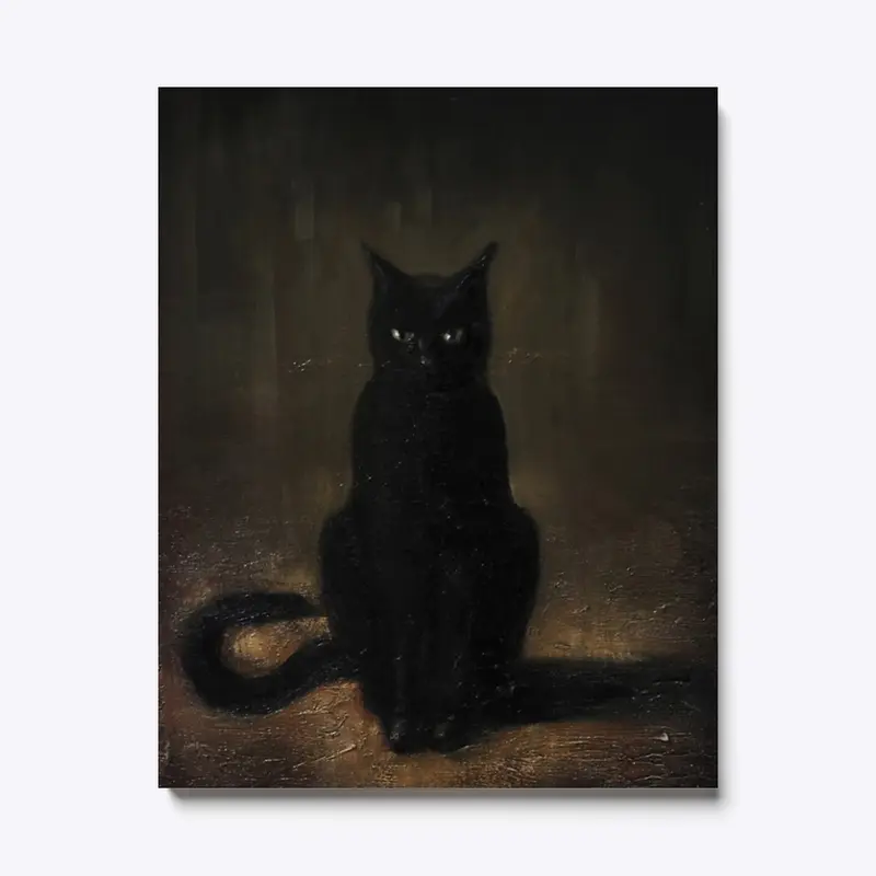 Black Cat Canvas