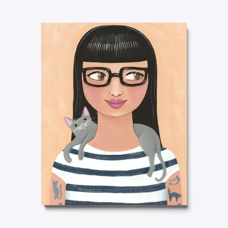 Modern Cat Lady Canvas