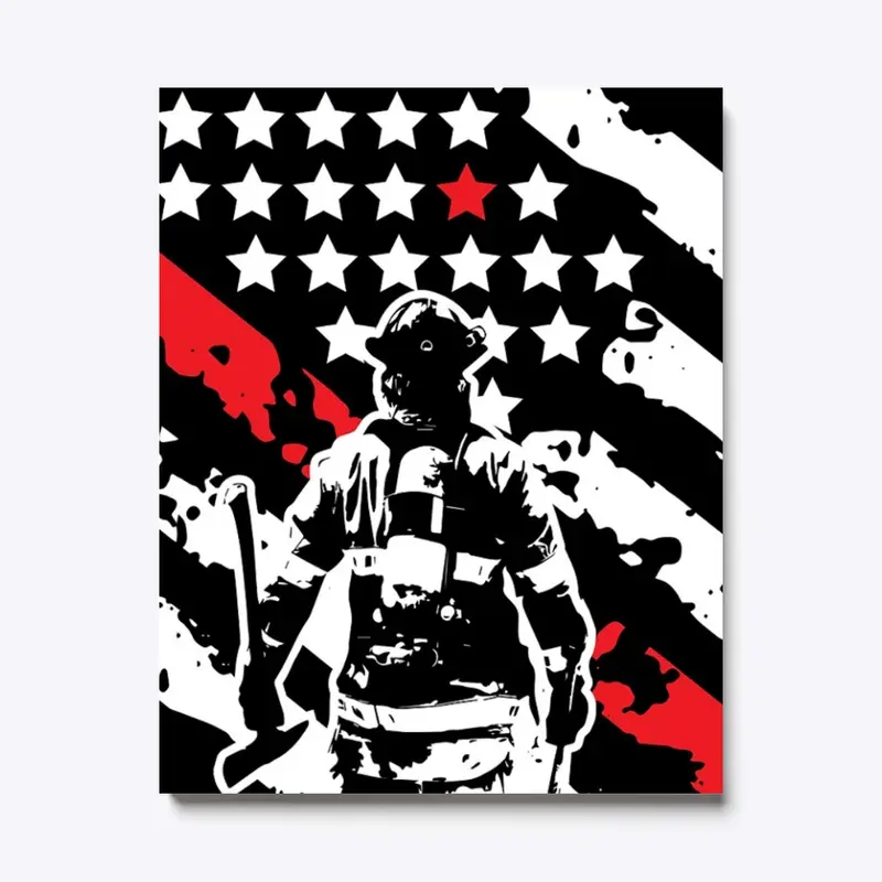 American Firefighter Canvas